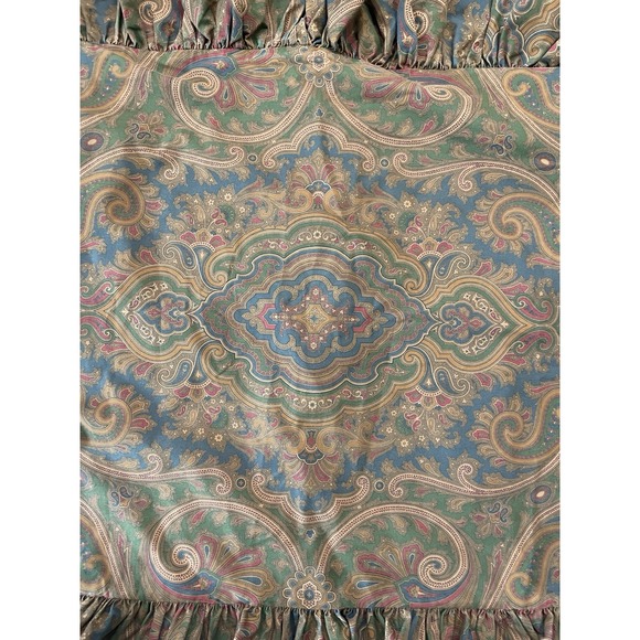 Vtg Pr Ralph Lauren Brianna Paisley Set of 2 KING Ruffled Pillow Shams - Picture 4 of 9